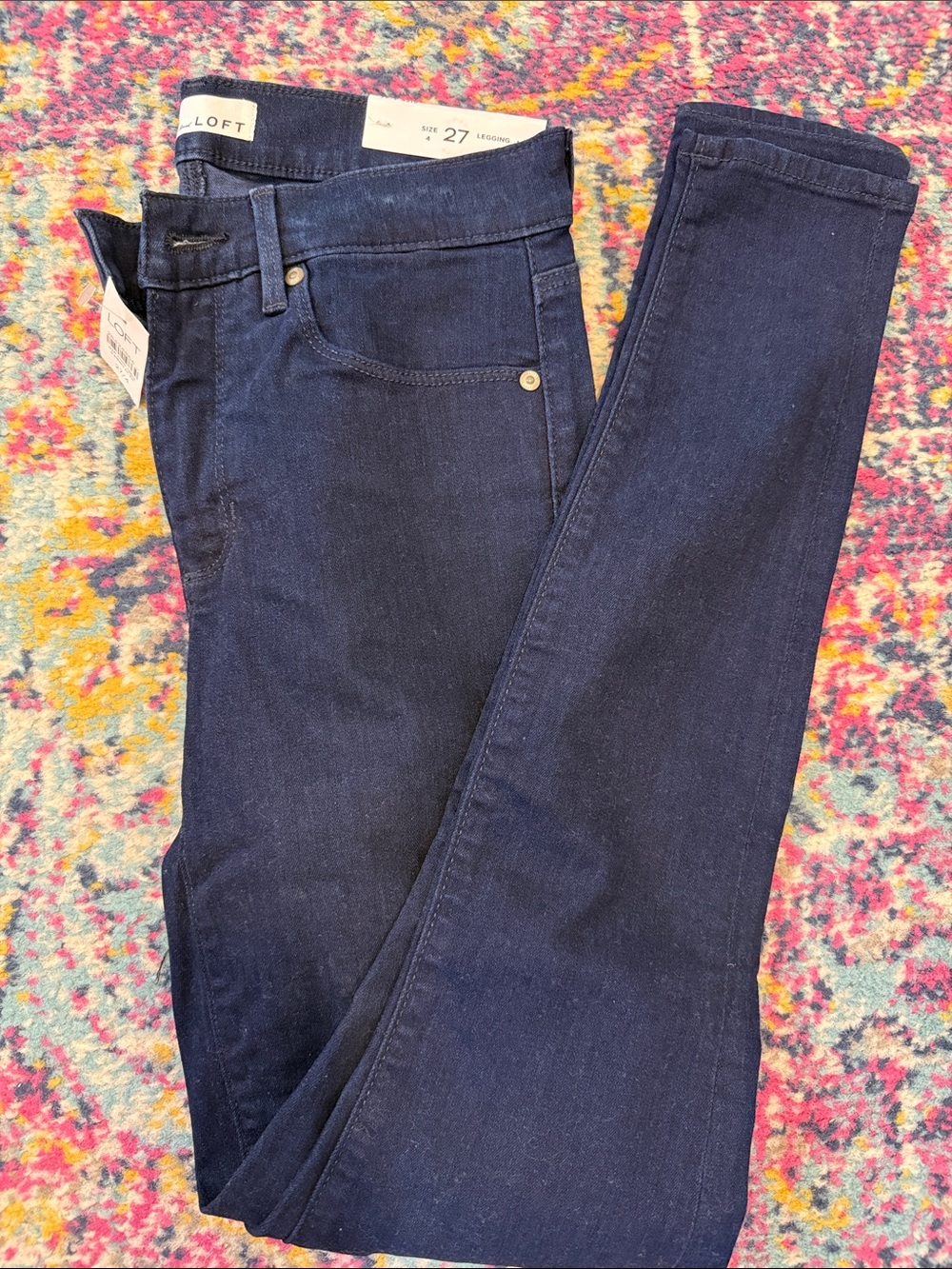 LOFT Dar Navy Skinny Jeans